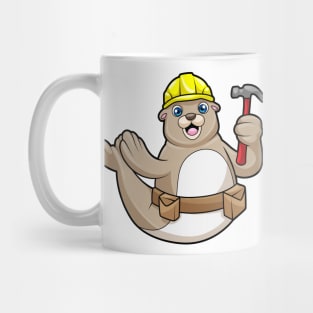 Seal as Carpenter with Hammer & Hat Mug